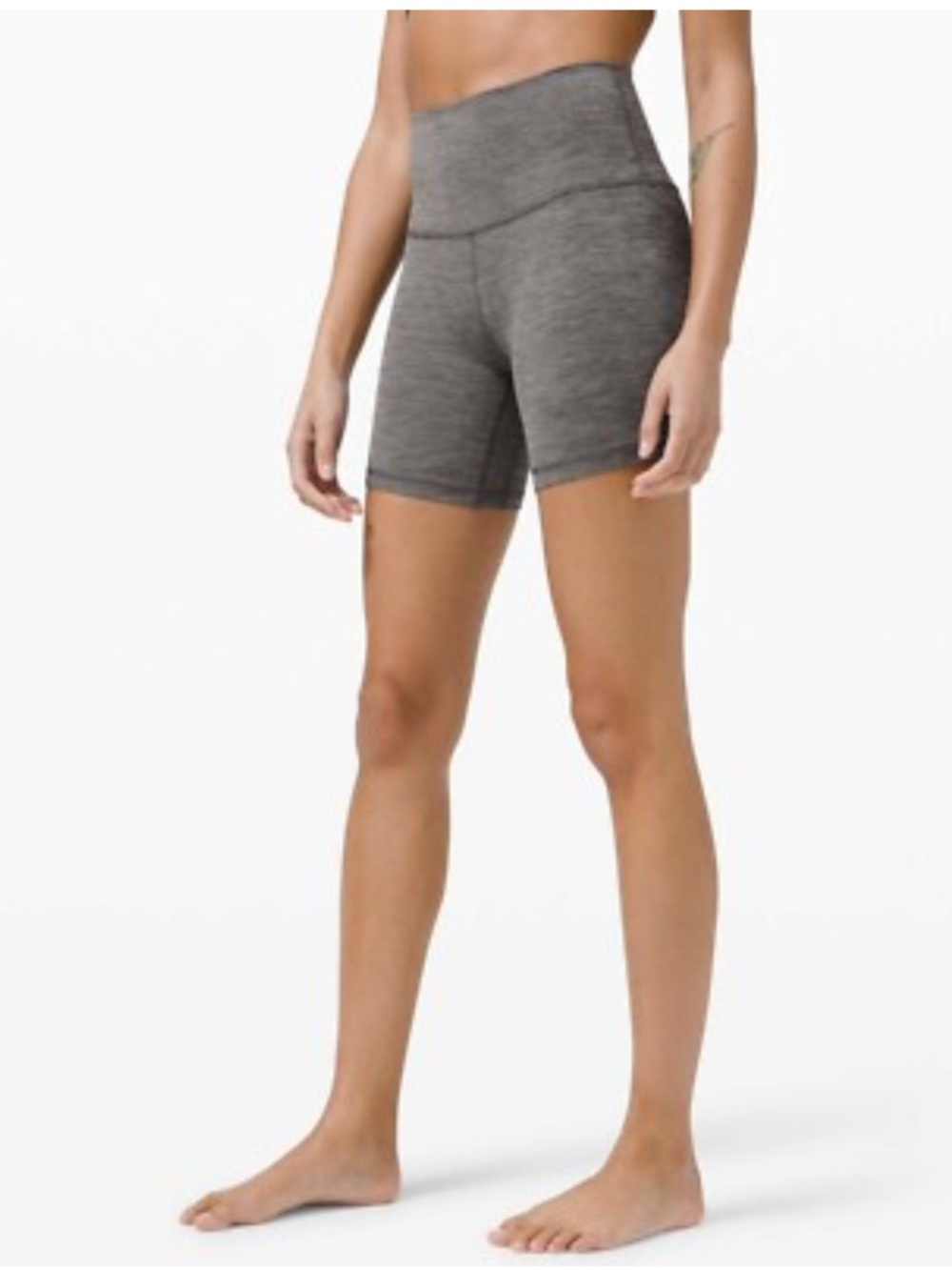 Lululemon Align High-Rise Shorts 6" in the Heathered Black Size 10 - Picture 2 of 7